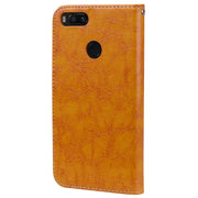 For Xiaomi  Mi A1 & 5X Business Style Oil Wax Texture Horizontal Flip Leather Case with Holder & Card Slots & Wallet & Lanyard(Yellow)