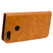 For Xiaomi  Mi A1 & 5X Business Style Oil Wax Texture Horizontal Flip Leather Case with Holder & Card Slots & Wallet & Lanyard(Yellow)