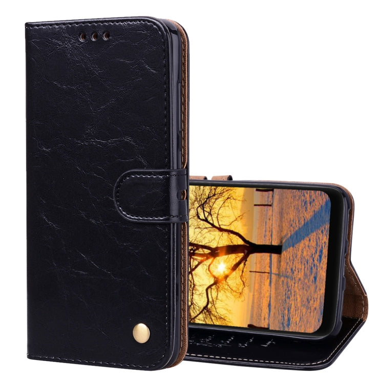 Business Style Oil Wax Texture Horizontal Flip Leather Case for Xiaomi Pocophone F1 , with Holder & Card Slots & Wallet (Black) - Xiaomi Cases by PMC TechLife | Online Shopping South Africa | PMC TechLife