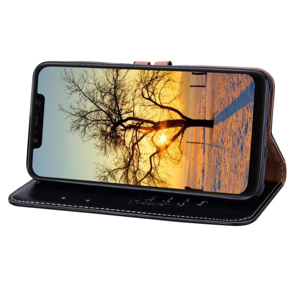 Business Style Oil Wax Texture Horizontal Flip Leather Case for Xiaomi Pocophone F1 , with Holder & Card Slots & Wallet (Black)