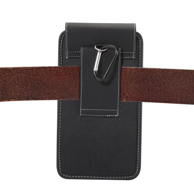 Universal Hanging Waist Oxford Cloth Case for 6.4-6.5 inch Mobile Phones, with Carabiner(Black) - Xiaomi Cases by PMC TechLife | Online Shopping South Africa | PMC TechLife | Buy Now Pay Later Mobicred