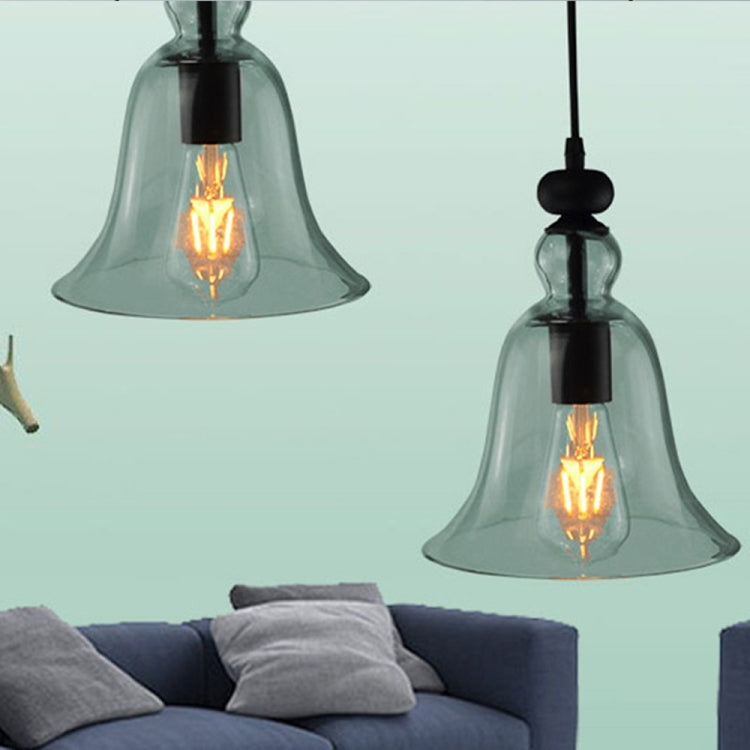 E27 Retro Industrial Hanging Lamp Small Bell Transparent Glass Pendant Light (Warm White) - Celling Lights & Chandeliers by YWXLight | Online Shopping South Africa | PMC TechLife | Buy Now Pay Later Mobicred