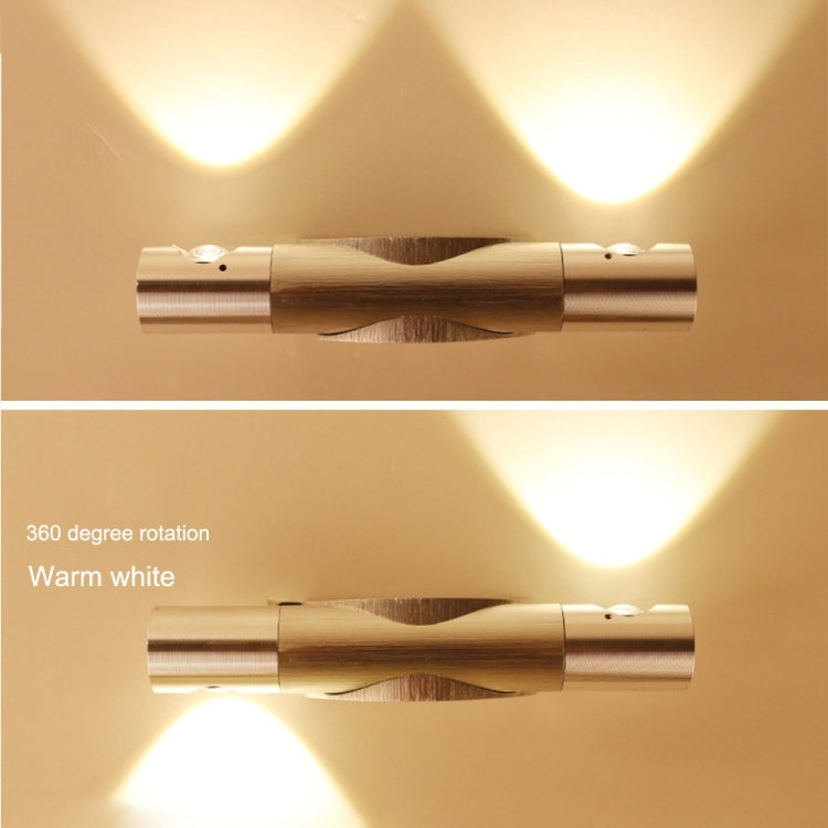 6W 360 Degrees Rotation Wall Lamp LED Nightlight, AC 110-240V (Warm White) - free shipping - PMC Jewellery - Order now!