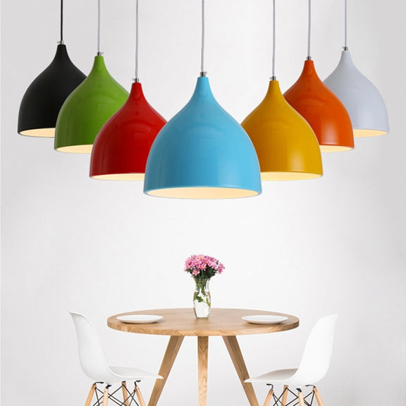 Restaurant Chandelier Simple Modern Single-head Dining Table Lamp Fashion Aisle Living Room Bar (Blue)