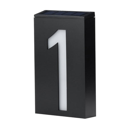 0.36W Solar Powered Wall Mount 6 LEDs Lighting Doorplate Lamp House Number Porch Lights with Solar Pannel(1) - free shipping - PMC Jewellery - Order now!
