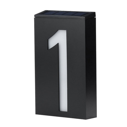 0.36W Solar Powered Wall Mount 6 LEDs Lighting Doorplate Lamp House Number Porch Lights with Solar Pannel(1) - free shipping - PMC Jewellery - Order now!