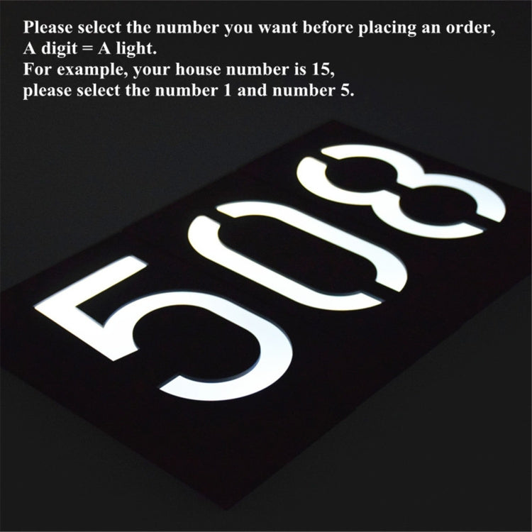 0.36W Solar Powered Wall Mount 6 LEDs Lighting Doorplate Lamp House Number Porch Lights with Solar Pannel(1) - free shipping - PMC Jewellery - Order now!