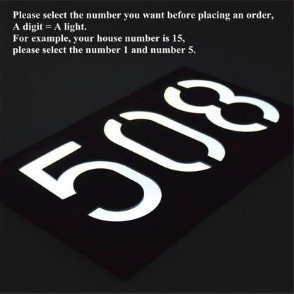 0.36W Solar Powered Wall Mount 6 LEDs Lighting Doorplate Lamp House Number Porch Lights with Solar Pannel(1) - free shipping - PMC Jewellery - Order now!