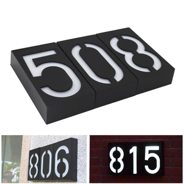 0.36W Solar Powered Wall Mount 6 LEDs Lighting Doorplate Lamp House Number Porch Lights with Solar Pannel(1) - free shipping - PMC Jewellery - Order now!