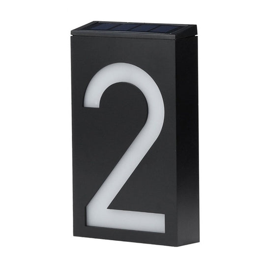 0.36W Solar Powered Wall Mount 6 LEDs Lighting Doorplate Lamp House Number Porch Lights with Solar Pannel(2) - free shipping - PMC Jewellery - Order now!