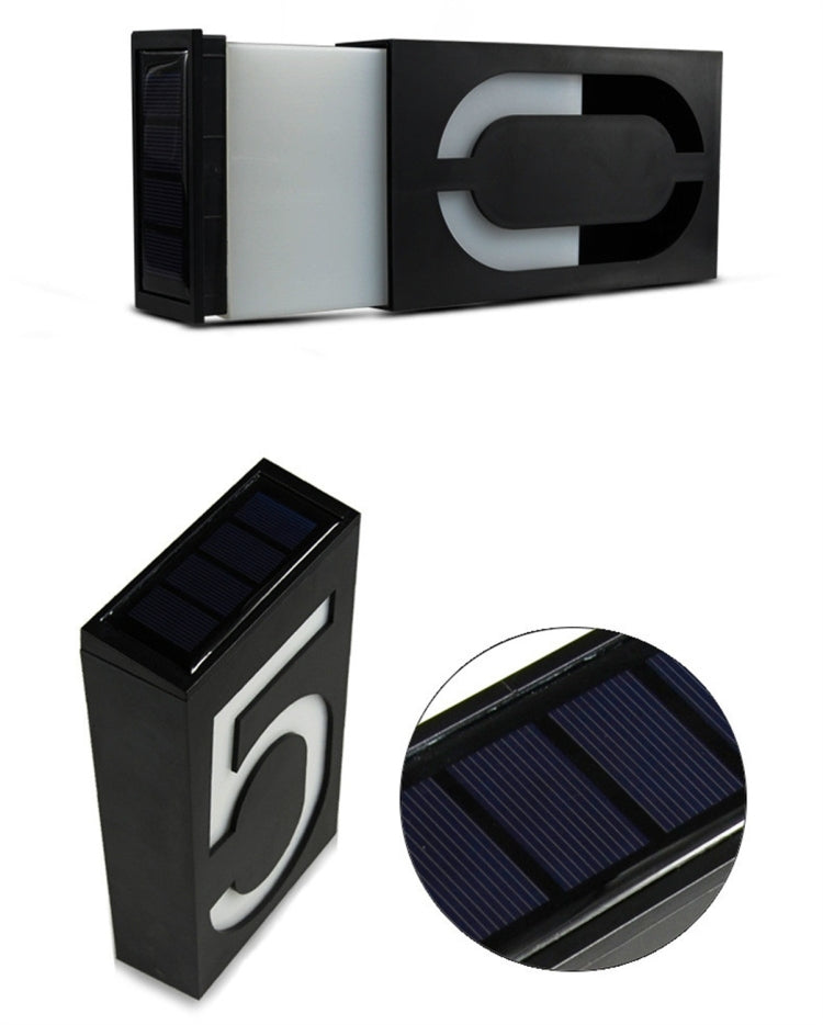 0.36W Solar Powered Wall Mount 6 LEDs Lighting Doorplate Lamp House Number Porch Lights with Solar Pannel(2) - free shipping - PMC Jewellery - Order now!