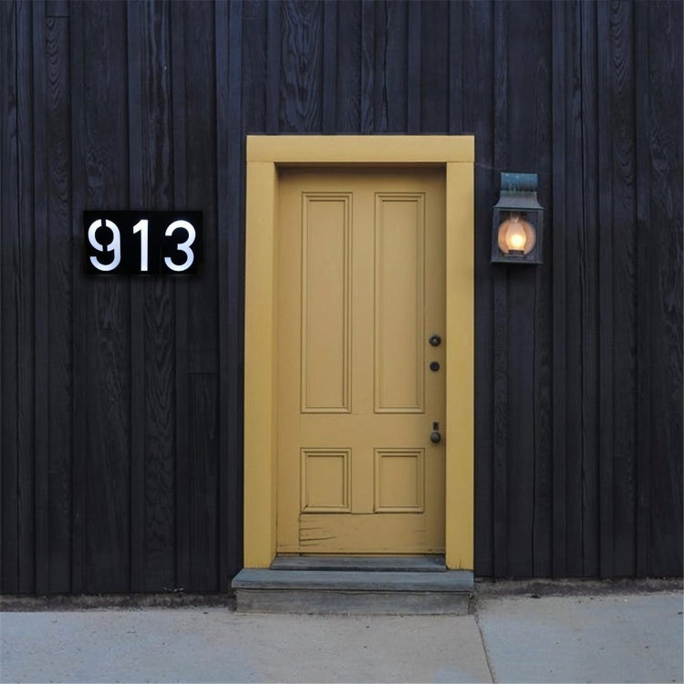 0.36W Solar Powered Wall Mount 6 LEDs Lighting Doorplate Lamp House Number Porch Lights with Solar Pannel(2) - free shipping - PMC Jewellery - Order now!