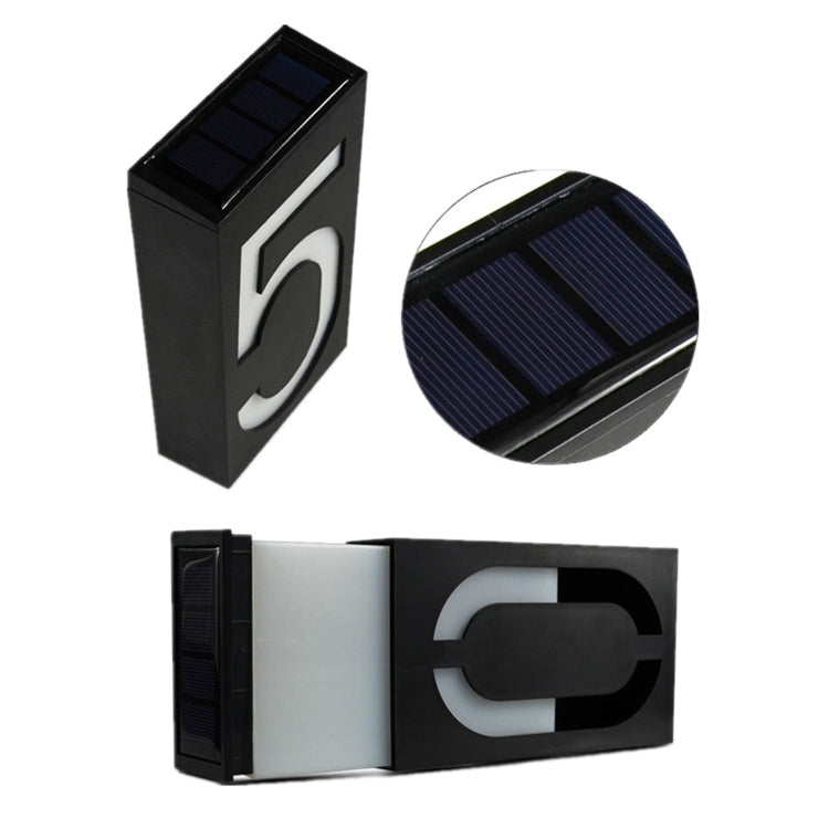 0.36W Solar Powered Wall Mount 6 LEDs Lighting Doorplate Lamp House Number Porch Lights with Solar Pannel(2) - free shipping - PMC Jewellery - Order now!