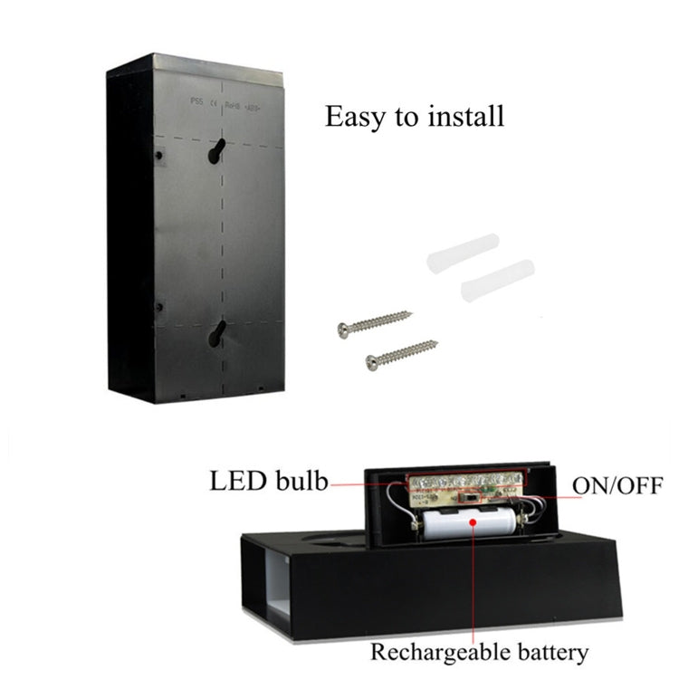 0.36W Solar Powered Wall Mount 6 LEDs Lighting Doorplate Lamp House Number Porch Lights with Solar Pannel(2) - free shipping - PMC Jewellery - Order now!