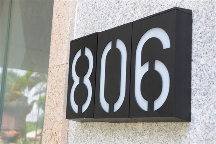 0.36W Solar Powered Wall Mount 6 LEDs Lighting Doorplate Lamp House Number Porch Lights with Solar Pannel(2) - free shipping - PMC Jewellery - Order now!