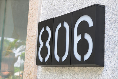 0.36W Solar Powered Wall Mount 6 LEDs Lighting Doorplate Lamp House Number Porch Lights with Solar Pannel(2) - free shipping - PMC Jewellery - Order now!