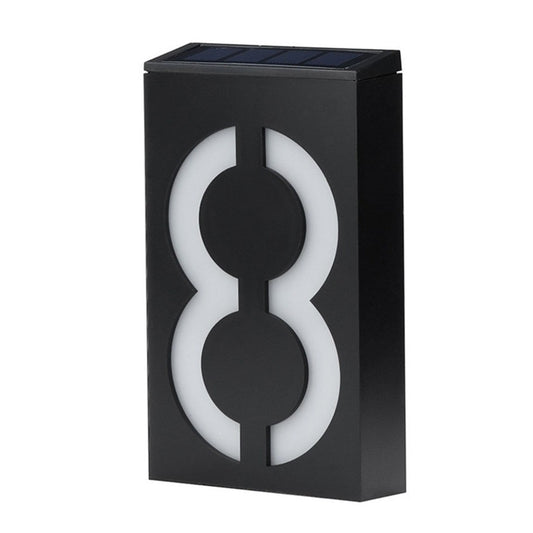 0.36W Solar Powered Wall Mount 6 LEDs Lighting Doorplate Lamp House Number Porch Lights with Solar Pannel(8) - Solar Lights by YWXLight | Online Shopping South Africa | PMC Jewellery | Buy Now Pay Later Mobicred