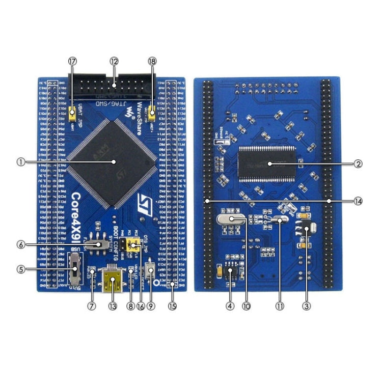 Waveshare Open429I-C Standard, STM32F4 Development Board - free shipping - PMC TechLife - Order now!