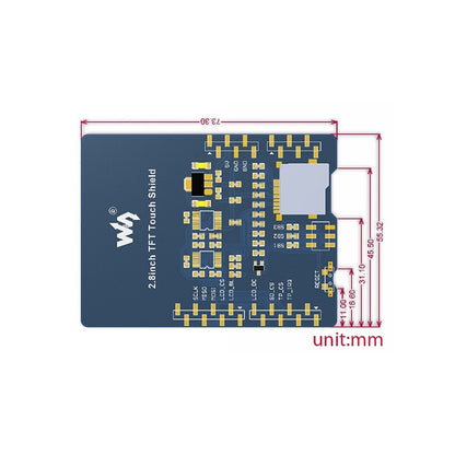 2.8 inch Touch LCD Shield for Arduino - free shipping - PMC Jewellery - Order now!