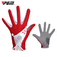 PGM One Pair Golf Non-Slip PU Leather Gloves for Women (Color:Red Size:20) - free shipping - PMC TechLife - Order now!