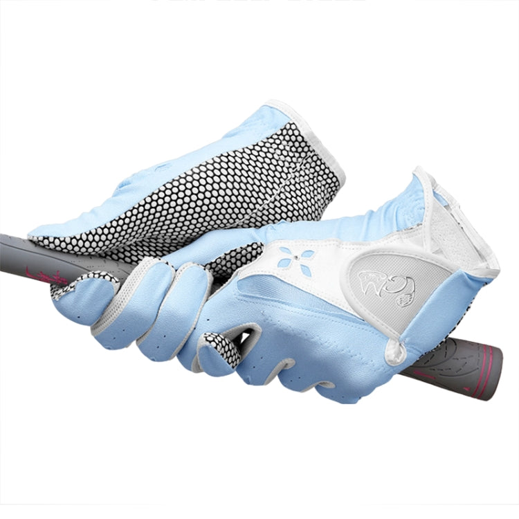 PGM One Pair Golf Non-Slip PU Leather Gloves for Women (Color:Yellow Size:20) - free shipping - PMC TechLife - Order now!