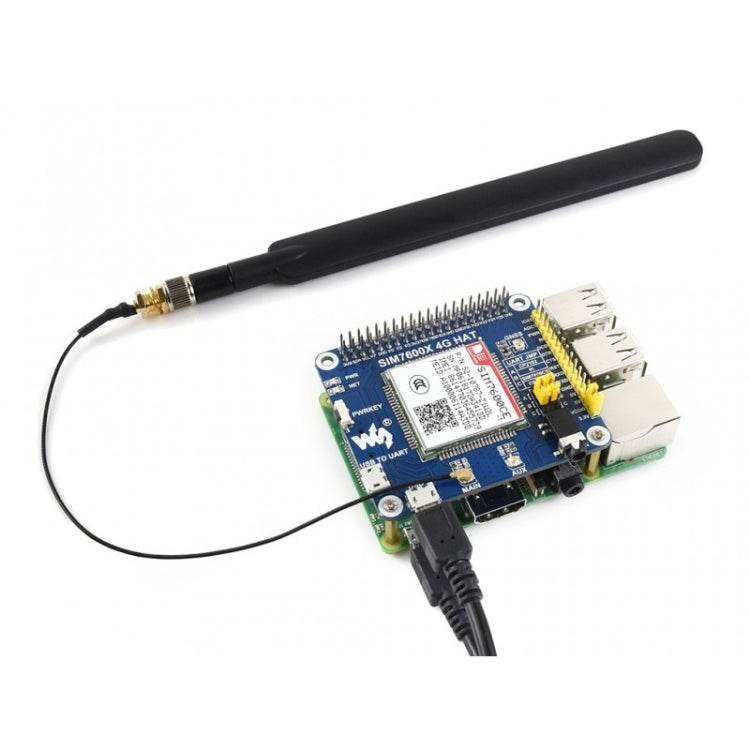 Waveshare 4G / 3G / 2G / GSM / GPRS / GNSS HAT for Raspberry Pi, LTE CAT4, for China - free shipping - PMC TechLife - Order now!