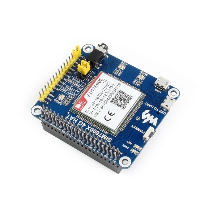 Waveshare 4G / 3G / 2G / GSM / GPRS / GNSS HAT for Raspberry Pi, LTE CAT4, for Southeast Asia, West Asia, Europe, Africa - free shipping - PMC TechLife - Order now!