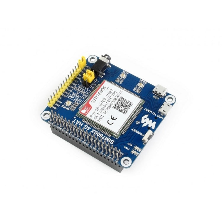 Waveshare 4G / 3G / 2G / GSM / GPRS / GNSS HAT for Raspberry Pi, LTE CAT4, for Southeast Asia, West Asia, Europe, Africa - free shipping - PMC TechLife - Order now!