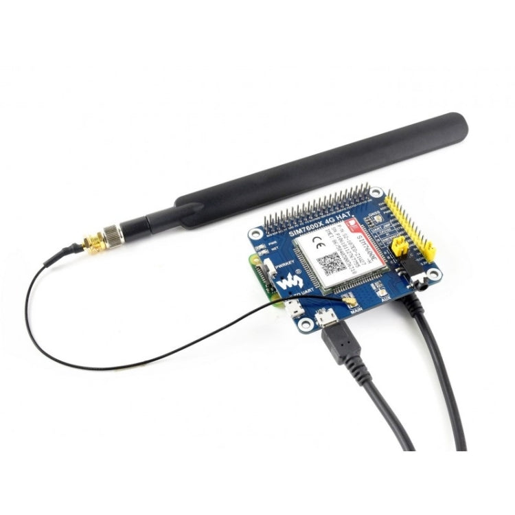 Waveshare 4G / 3G / 2G / GSM / GPRS / GNSS HAT for Raspberry Pi, LTE CAT4, for Southeast Asia, West Asia, Europe, Africa - free shipping - PMC TechLife - Order now!