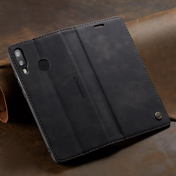 CaseMe Multifunctional Retro Frosted Horizontal Flip Leather Case for Huawei P Smart 2019 /  Honor 10 Lite, with Card Slots & Holder & Wallet(Black)
