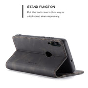 CaseMe Multifunctional Retro Frosted Horizontal Flip Leather Case for Huawei P Smart 2019 /  Honor 10 Lite, with Card Slots & Holder & Wallet(Black)
