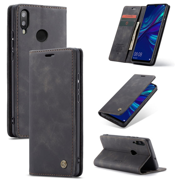 CaseMe Multifunctional Retro Frosted Horizontal Flip Leather Case for Huawei P Smart 2019 /  Honor 10 Lite, with Card Slots & Holder & Wallet(Black)