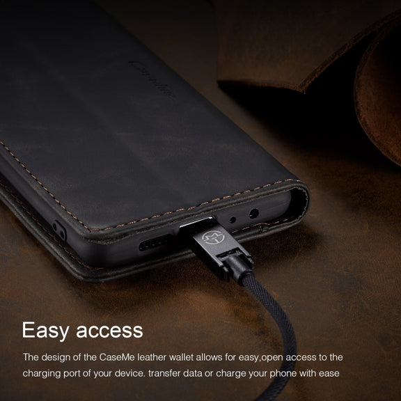 CaseMe Multifunctional Retro Frosted Horizontal Flip Leather Case for Huawei P Smart 2019 /  Honor 10 Lite, with Card Slots & Holder & Wallet(Black)