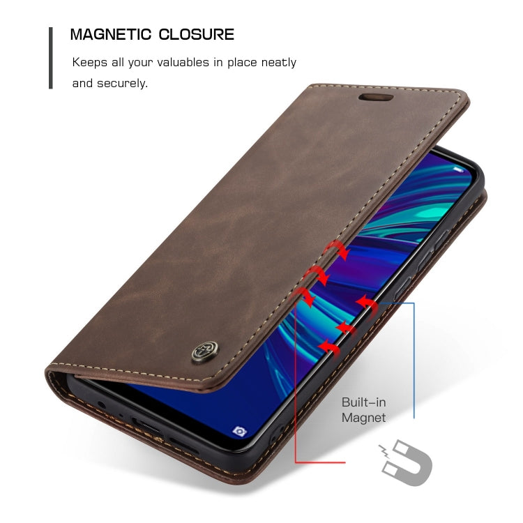 CaseMe Multifunctional Retro Frosted Horizontal Flip Leather Case for Huawei P Smart 2019 /  Honor 10 Lite, with Card Slots & Holder & Wallet