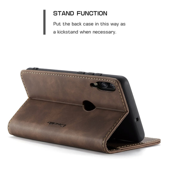 CaseMe Multifunctional Retro Frosted Horizontal Flip Leather Case for Huawei P Smart 2019 /  Honor 10 Lite, with Card Slots & Holder & Wallet