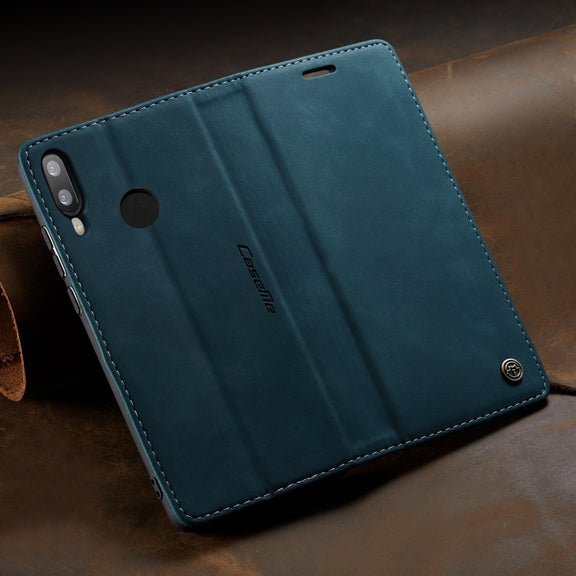 CaseMe Multifunctional Retro Frosted Horizontal Flip Leather Case for Huawei P Smart 2019 /  Honor 10 Lite, with Card Slots & Holder & Wallet(Blue)