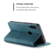 CaseMe Multifunctional Retro Frosted Horizontal Flip Leather Case for Huawei P Smart 2019 /  Honor 10 Lite, with Card Slots & Holder & Wallet(Blue)