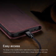 CaseMe Multifunctional Retro Frosted Horizontal Flip Leather Case for Huawei P Smart 2019 /  Honor 10 Lite, with Card Slots & Holder & Wallet(Wine Red)