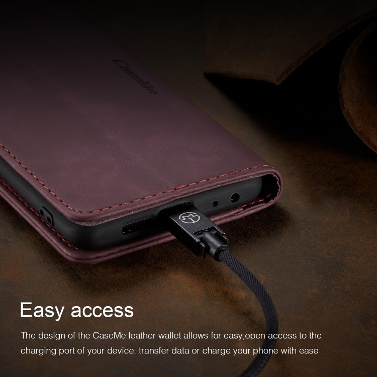 CaseMe Multifunctional Retro Frosted Horizontal Flip Leather Case for Huawei P Smart 2019 /  Honor 10 Lite, with Card Slots & Holder & Wallet(Wine Red)