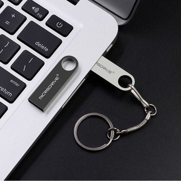 MicroDrive 128GB USB 2.0 Metal Water-resistant High Speed U Disk(Black)