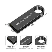 MicroDrive 128GB USB 2.0 Metal Water-resistant High Speed U Disk(Pink)