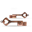 MicroDrive 128GB USB 2.0 Copper Love Key U Disk - USB Flash Drives by MicroDrive | Online Shopping South Africa | PMC TechLife | Buy Now Pay Later Mobicred