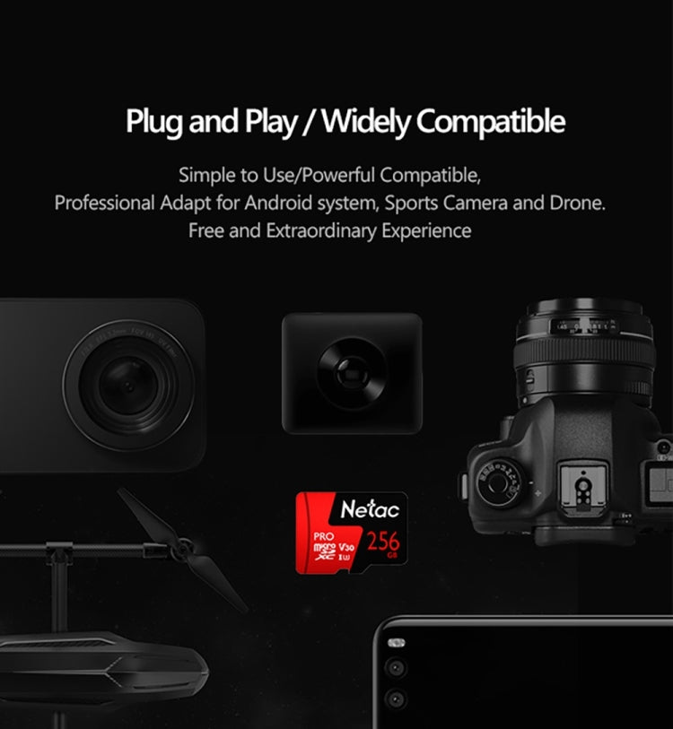 Netac P500 PRO 256GB U3 Speed Level Automobile Data Recorder Monitor Camera Memory Card TF Card - free shipping - PMC Jewellery - Order now!