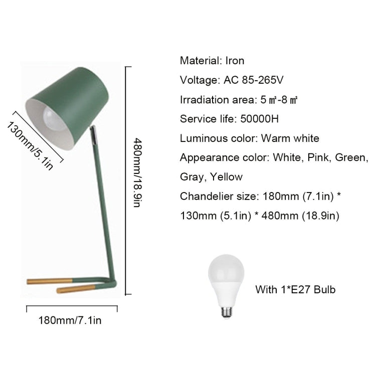 LED Eye-caring Table Lamp Modern Creative Minimalist Bedroom Bedside Lamp Student Study Table Lamp (Green) - free shipping - PMC Jewellery - Order now!