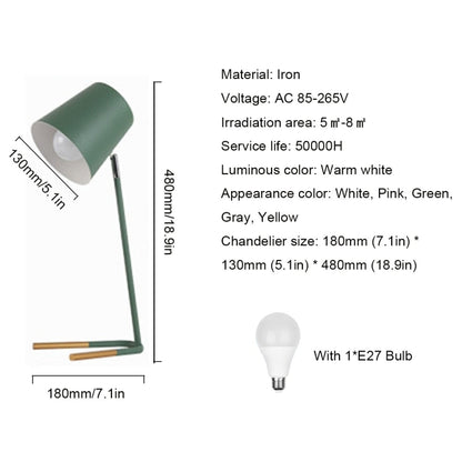LED Eye-caring Table Lamp Modern Creative Minimalist Bedroom Bedside Lamp Student Study Table Lamp (Green) - free shipping - PMC Jewellery - Order now!