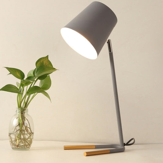 LED Eye-caring Table Lamp Modern Creative Minimalist Bedroom Bedside Lamp Student Study Table Lamp (Grey) - free shipping - PMC Jewellery - Order now!