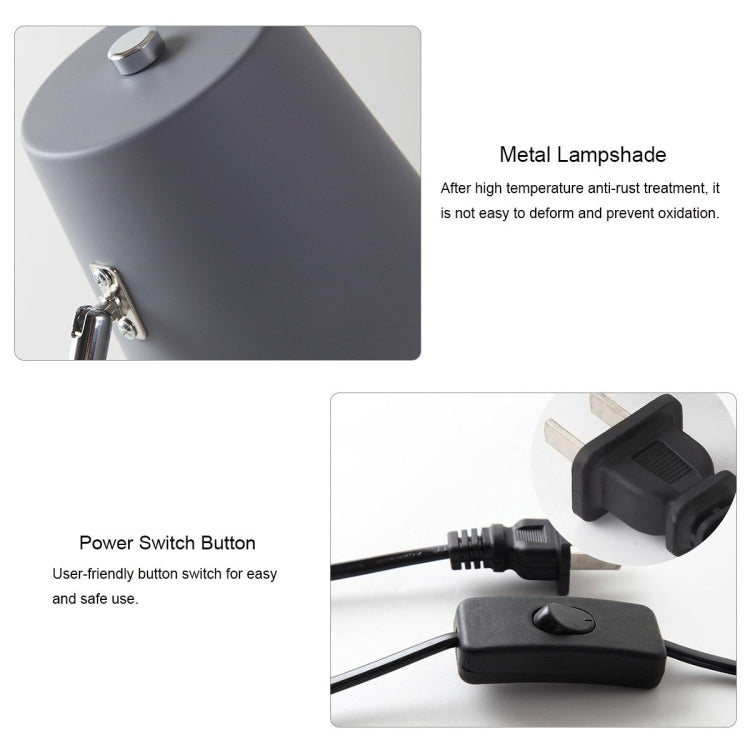 LED Eye-caring Table Lamp Modern Creative Minimalist Bedroom Bedside Lamp Student Study Table Lamp (Grey) - free shipping - PMc TechLife - Order now!