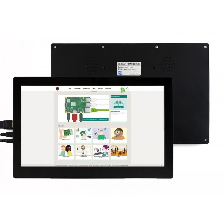 Waveshare 13.3 inch IPS 1920x1080 Capacitive Touch Screen LCD with Toughened Glass Cover, Supports Multi mini-PCs, Multi Systems - free shipping - PMC TechLife - Order now!