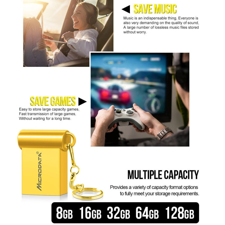 MiCRODATA 32GB USB 2.0 Computer Car Two-use Mini U Disk (Black) - free shipping - PMC Jewellery - Order now!