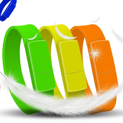 MicroDrive 128GB USB 2.0 Fashion Bracelet Wristband U Disk (Green) - free shipping - PMC Jewellery - Order now!